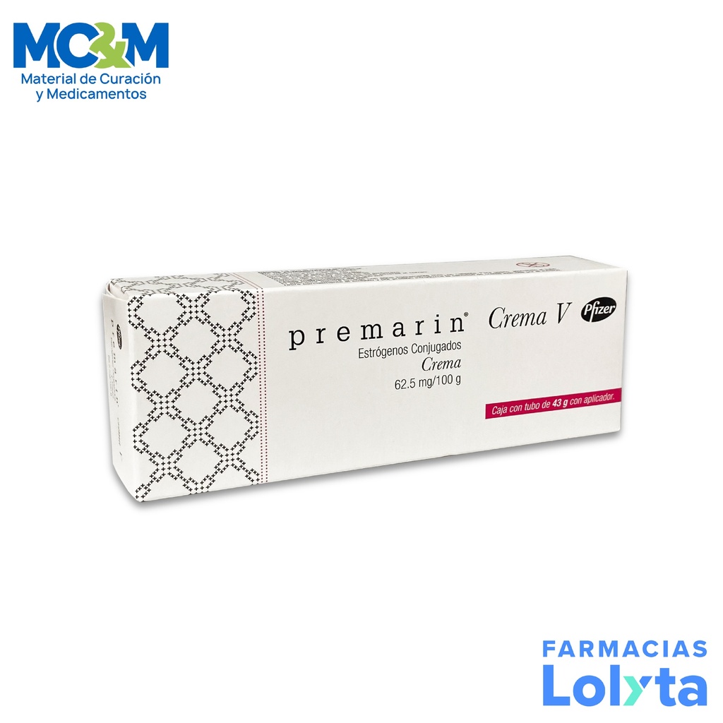 PREMARIN CREMA V 62.5MG/100G C/43G ESTROGENOS CONJUGADOS LAB PFIZER