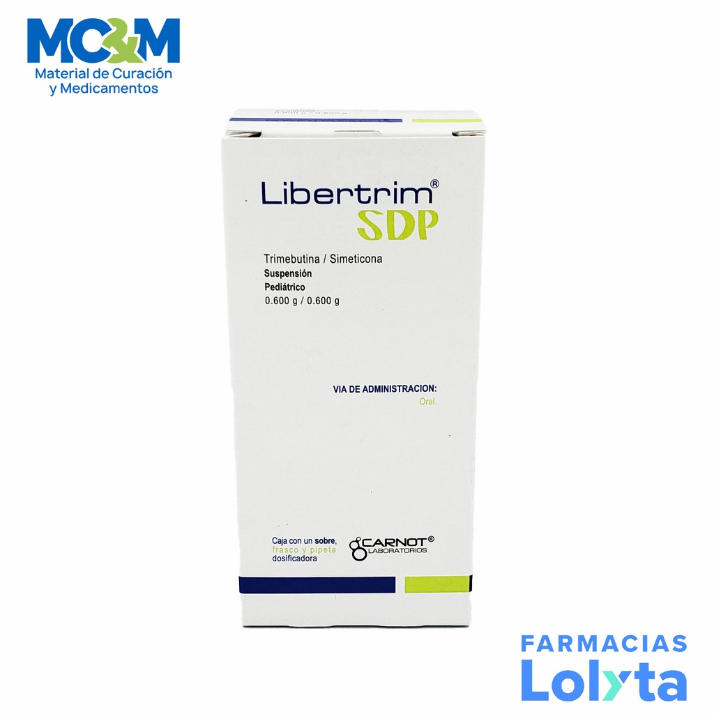 LIBERTRIM SDP SUSP PEDIATRICA 0.6/0.6 G/30 ML TRIMEBUTINA SIMETICONA LAB CARNOT