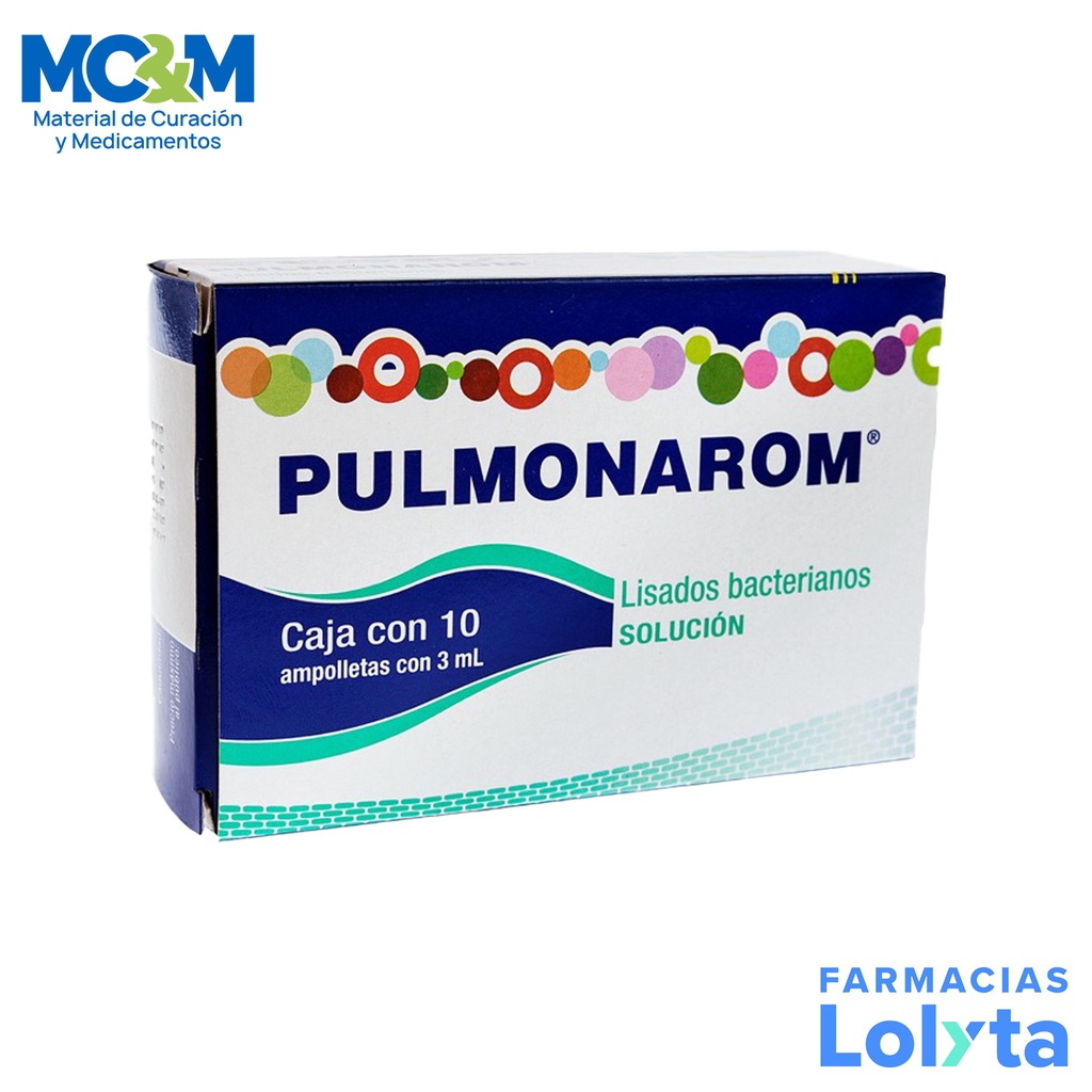 PULMONAROM SOL ORAL 3 ML C/10 AMP LISADOS BACTERIANOS