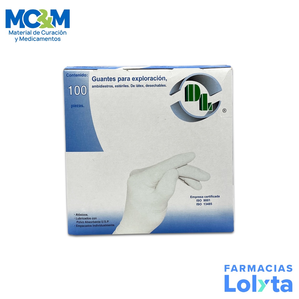 GUANTE ESTERIL CHICO C/100 DENTILAB