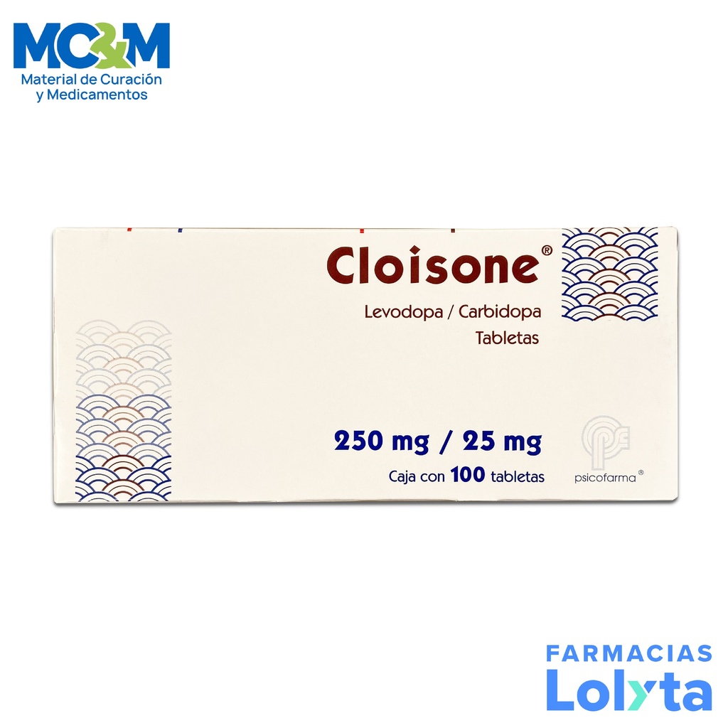 CLOISONE 250MG/25MG C/100 TAB LEVODOPA/CARBIDOPA LAB PSICOFARMA