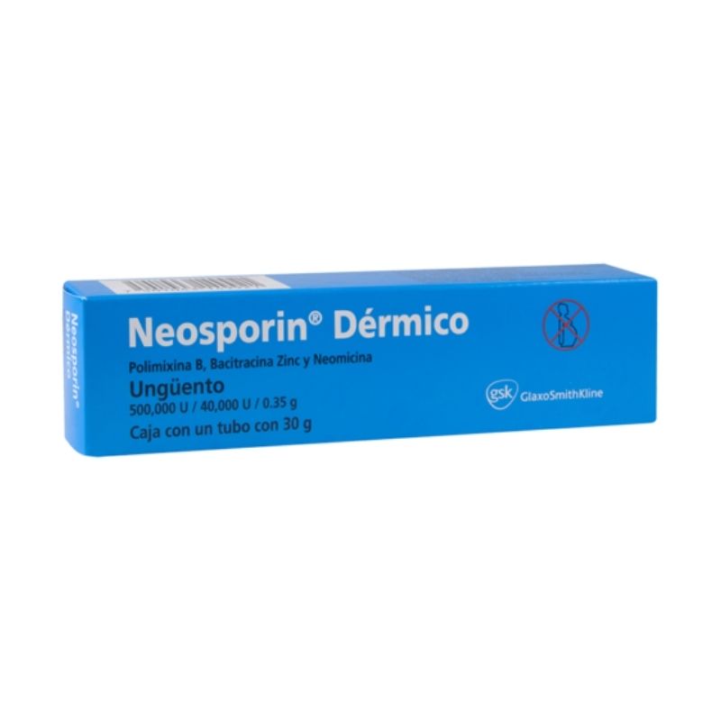 POLIMIXINA B BACITRACINA NEOMICINA UNGÜENTO 500 000/40 000 UI/0.35 G TUBO C/30 G NEOSPORIN DERMICO LAB STIEFEL