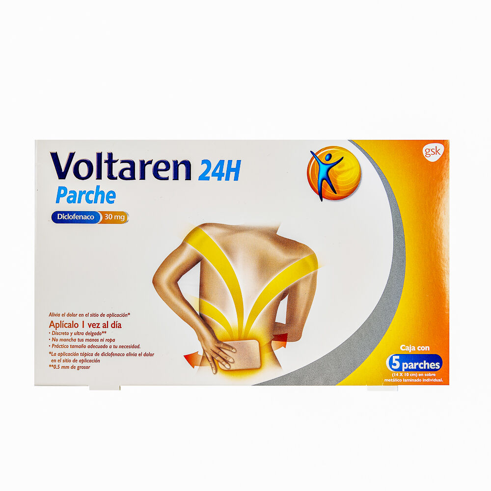 VOLTAREN 24H 30 MG C/5 PARCHES DICLOFENACO LAB GSK