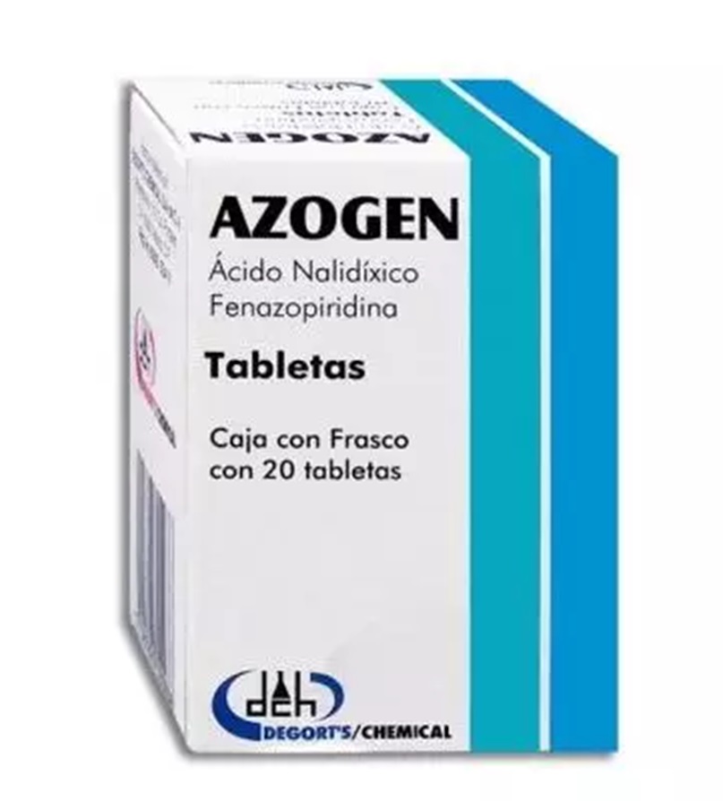 ACIDO NALIDIXICO FENAZOPIRIDINA 500/50 MG C/20 TAB AZOGEN LAB DEGORTS