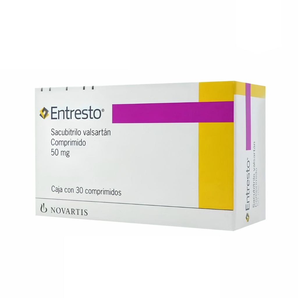 ENTRESTO 50 MG C/30 COMPRIMIDOS SACUBITRILO VALSARTAN LAB NOVARTIS