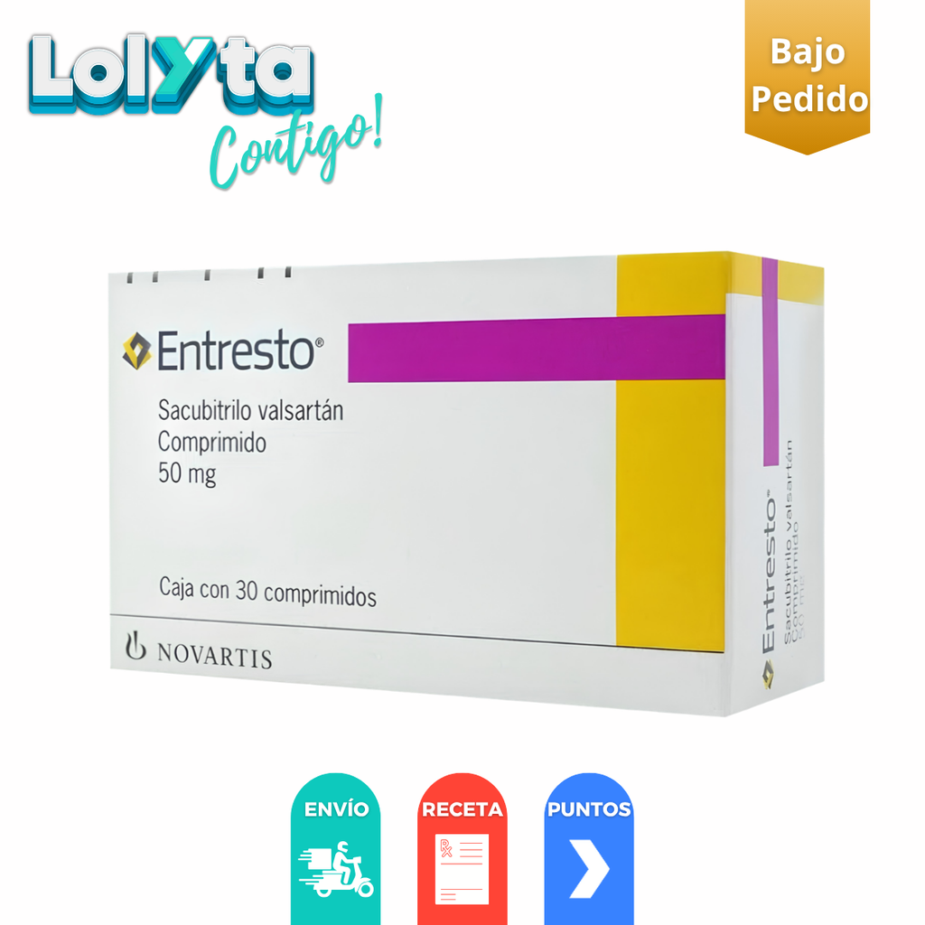 ENTRESTO 50 MG C/30 COMPRIMIDOS SACUBITRILO VALSARTAN LAB NOVARTIS