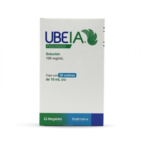 [3183] UBEIA SOL ORAL 100 MG/ML C/20 SOBRES 10 ML PARACETAMOL LAB ITALMEX