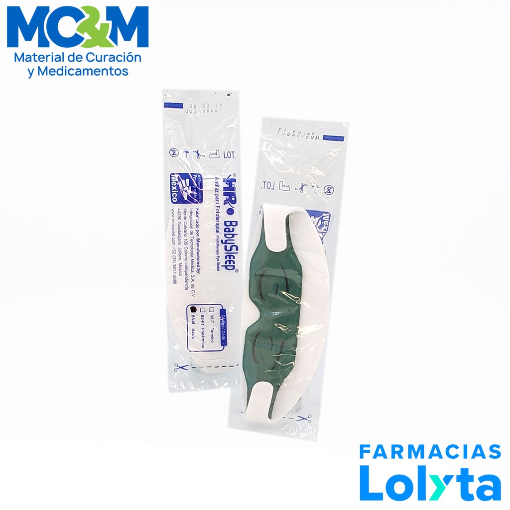 ANTIFAZ PARA PROTECCION DE FOTOTERAPIA CON CORREA DE SUJECION MACRO (GRANDE) COLOR VERDE HR-BS-M