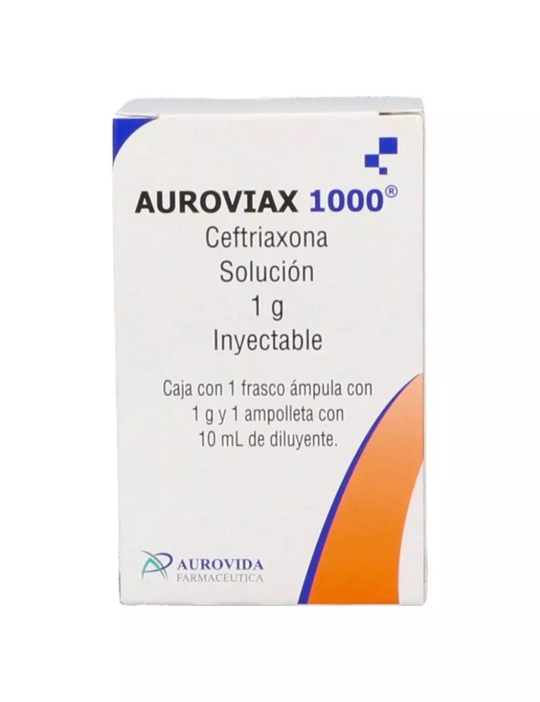 CEFTRIAXONA SOL INY 1 G IV AUROVIAX LAB AUROVIDA