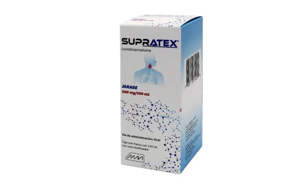 LEVODROPROPIZINA JARABE 600 MG/100 ML FCO C/120 ML SUPRATEX LAB MAVI