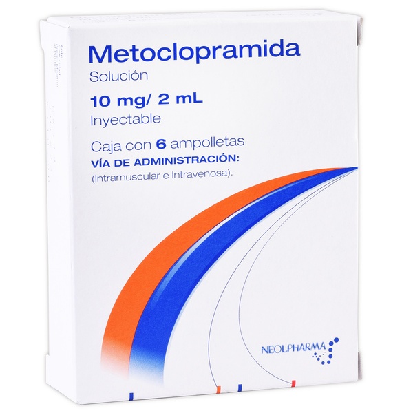 METOCLOPRAMIDA SOL INY 10 MG/2 ML C/6 AMP LAB NEOLPHARMA (PLASTICO)