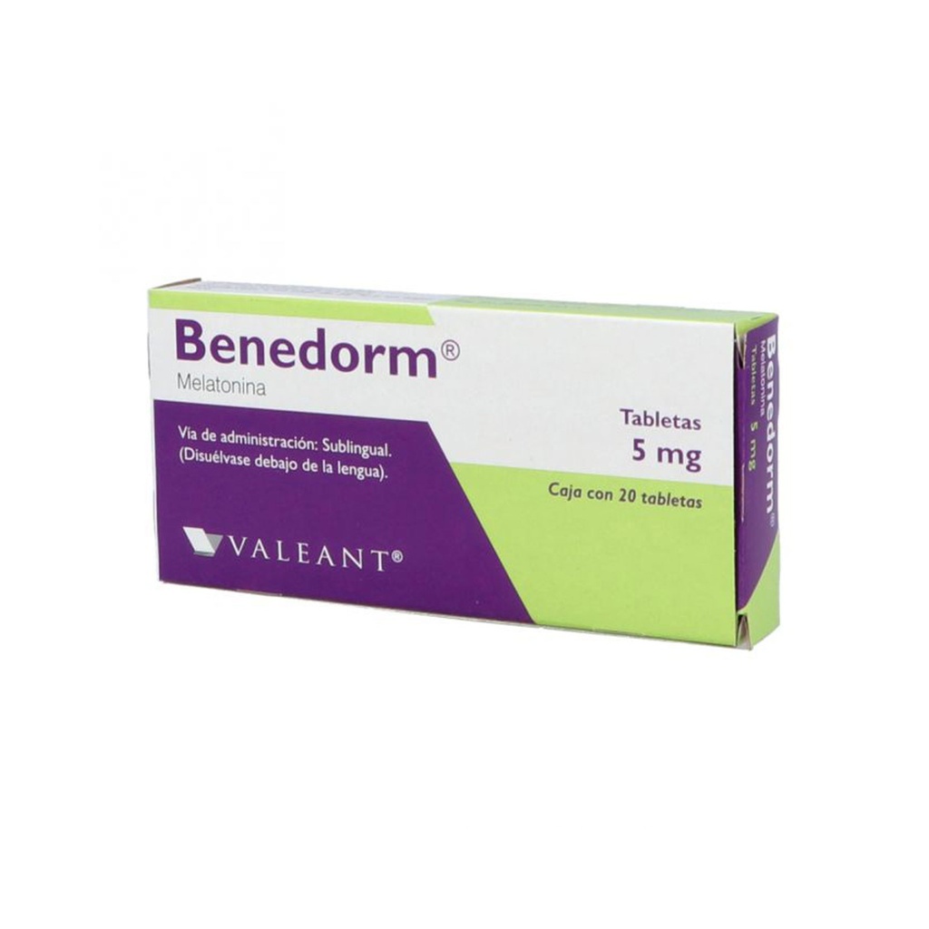 BENEDORM 5 MG C/20 TAB SUBLINGUAL MELATONINA LAB VALEANT