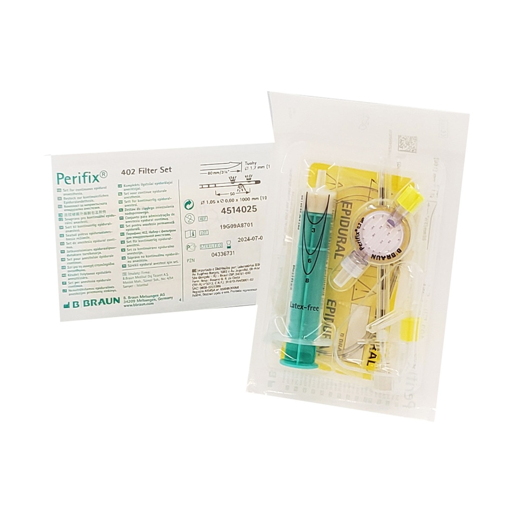 PERIFIX 402 16 G 80 MM EQUIPO DE ANESTESIA EPIDURAL REF 4514025 B. BRAUN
