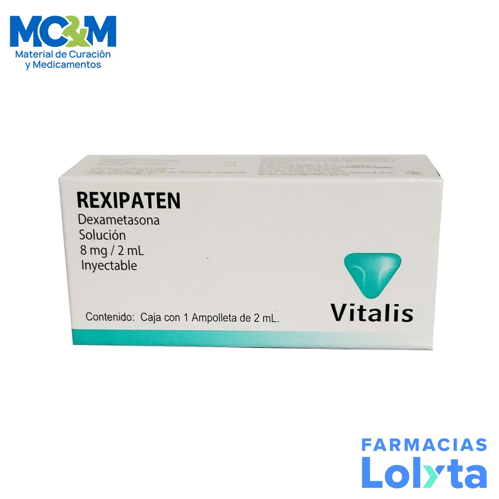 [2260] DEXAMETASONA SOL INY 8 MG/2 ML C/1 AMP REXIPATEN LAB VITALIS