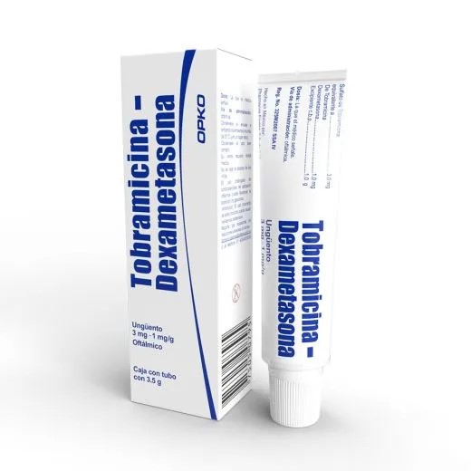 [3289] TOBRAMICINA DEXAMETASONA UNGÜENTO OFTALMICO 3/1 MG/G TUBO C/3.5 G LAB EXAKTA