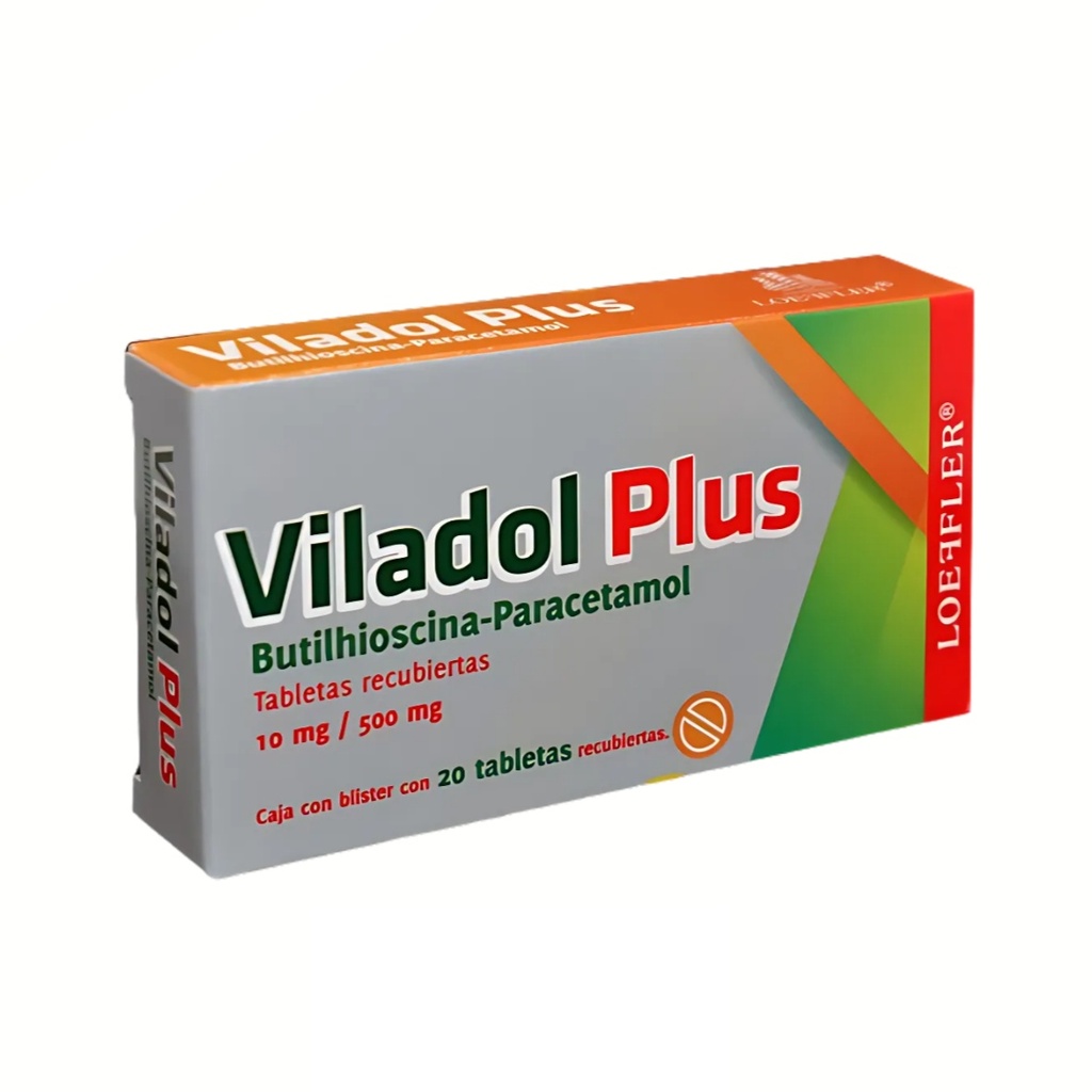[3294] BUTILHIOSCINA PARACETAMOL 10/500 MG C/20 TAB RECUBIERTAS VILADOL PLUS LAB LOEFFLER