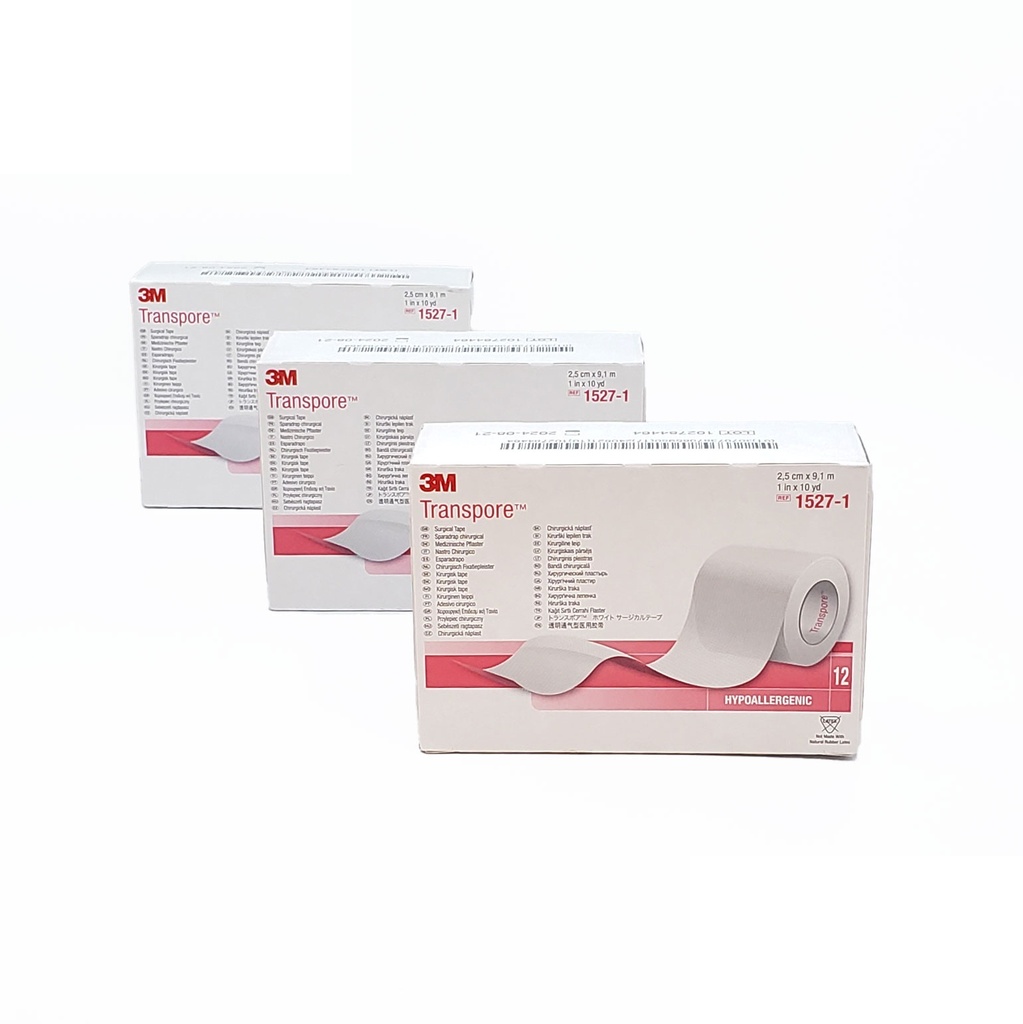 [3300] TRANSPORE 1" 2.5 CM X 9.1 M C/1 ROLLO REF 1527-1 3M