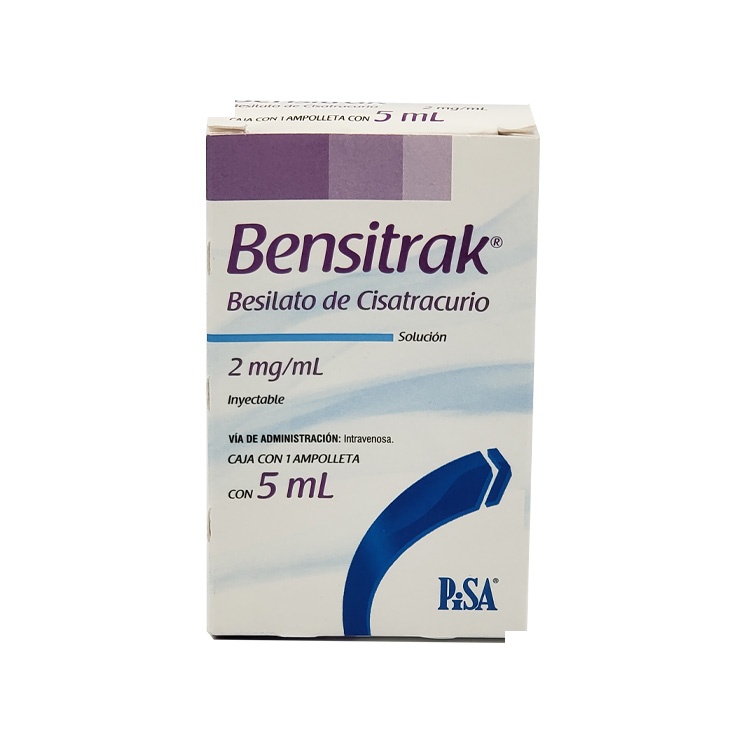 [1661] BESILATO DE CISATRACURIO 2 MG/ML C/1 AMP 5ML BENSITRAK LAB PISA (RF)