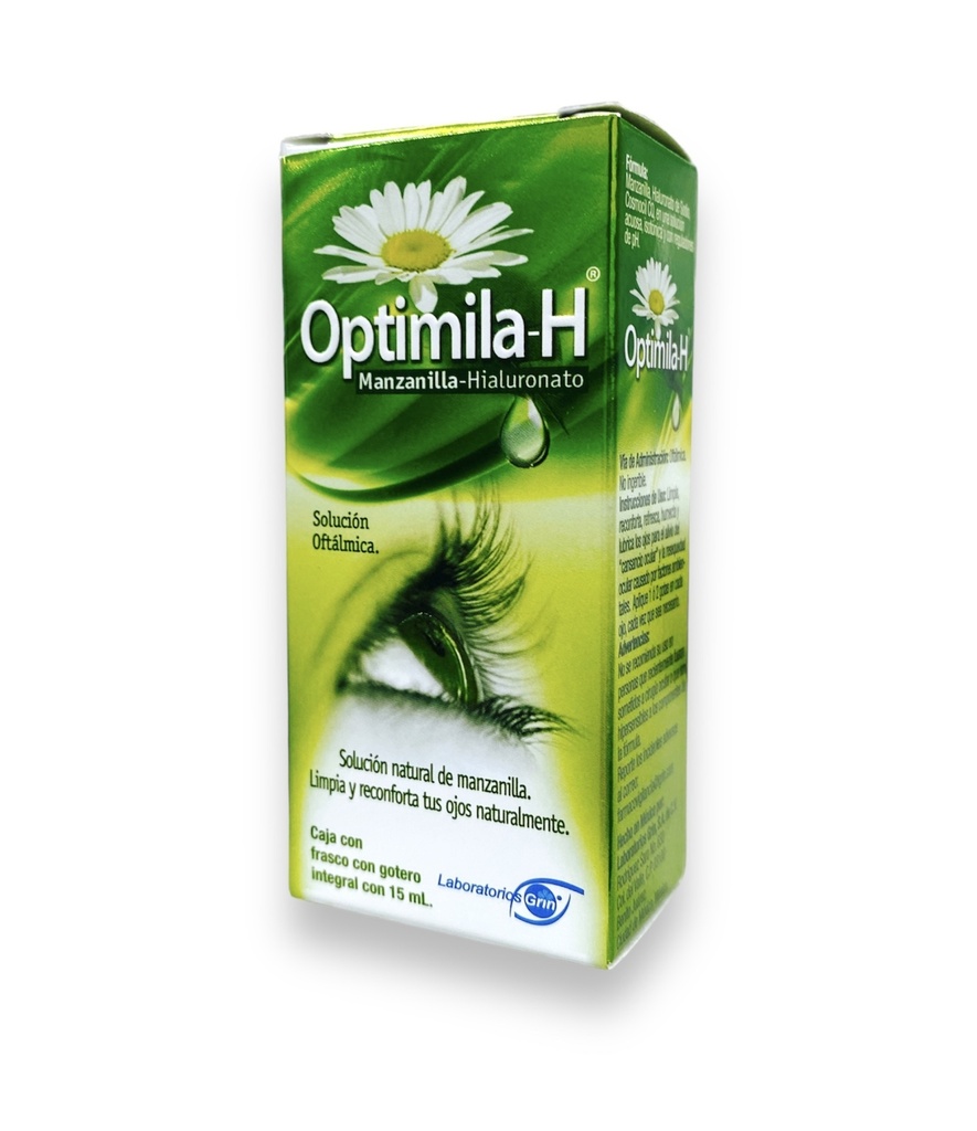 MANZANILLA HIALURONATO DE SODIO SOL OFTALMICA FCO C/15 ML OPTIMILA-H LAB GRIN