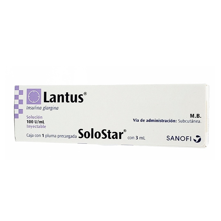INSULINA LANTUS SOLOSTAR SOL INY 100 U/ML C/1 PLUMA PRELLENADA 3 ML INSULINA GLARGINA (RF)