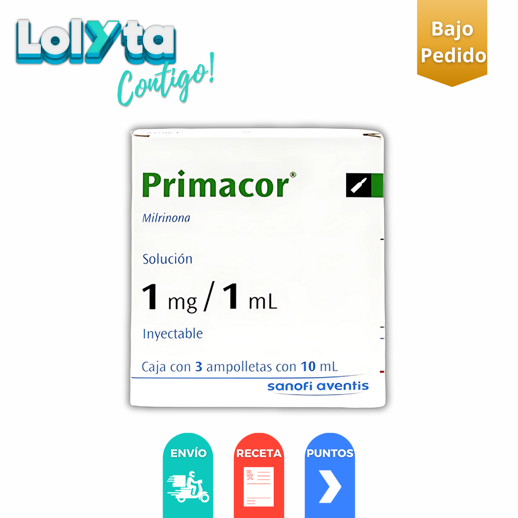 PRIMACOR 1 MG/ML C/3 AMP 10 ML MILRINONA