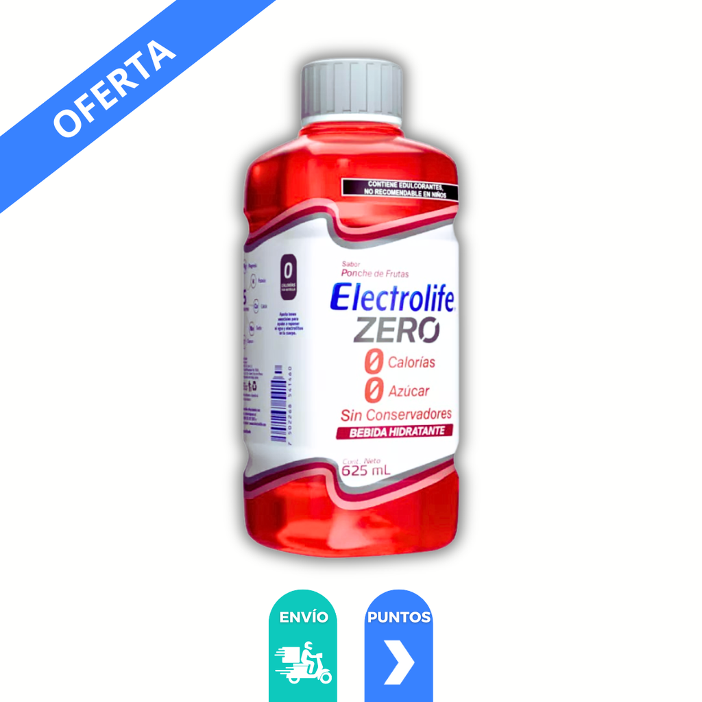 ELECTROLIFE ZERO HIDRATANTE PONCHE DE FRUTAS 625 ML LAB PISA