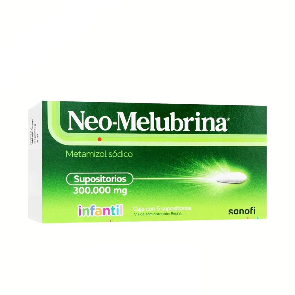 NEOMELUBRINA INFANTIL 300 MG C/5 SUPOSITORIOS METAMIZOL