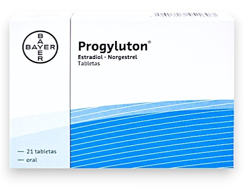 PROGYLUTON C/21 TAB (11 TAB BLANCAS 10 TAB COLOR) ESTRADIOL NORGESTREL LAB BAYER