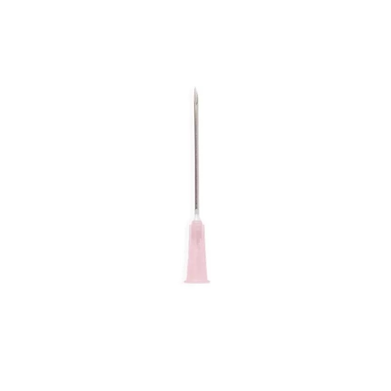 AGUJA HIPODERMICA 18 G X 38 MM PIEZA ROSA DENTILAB