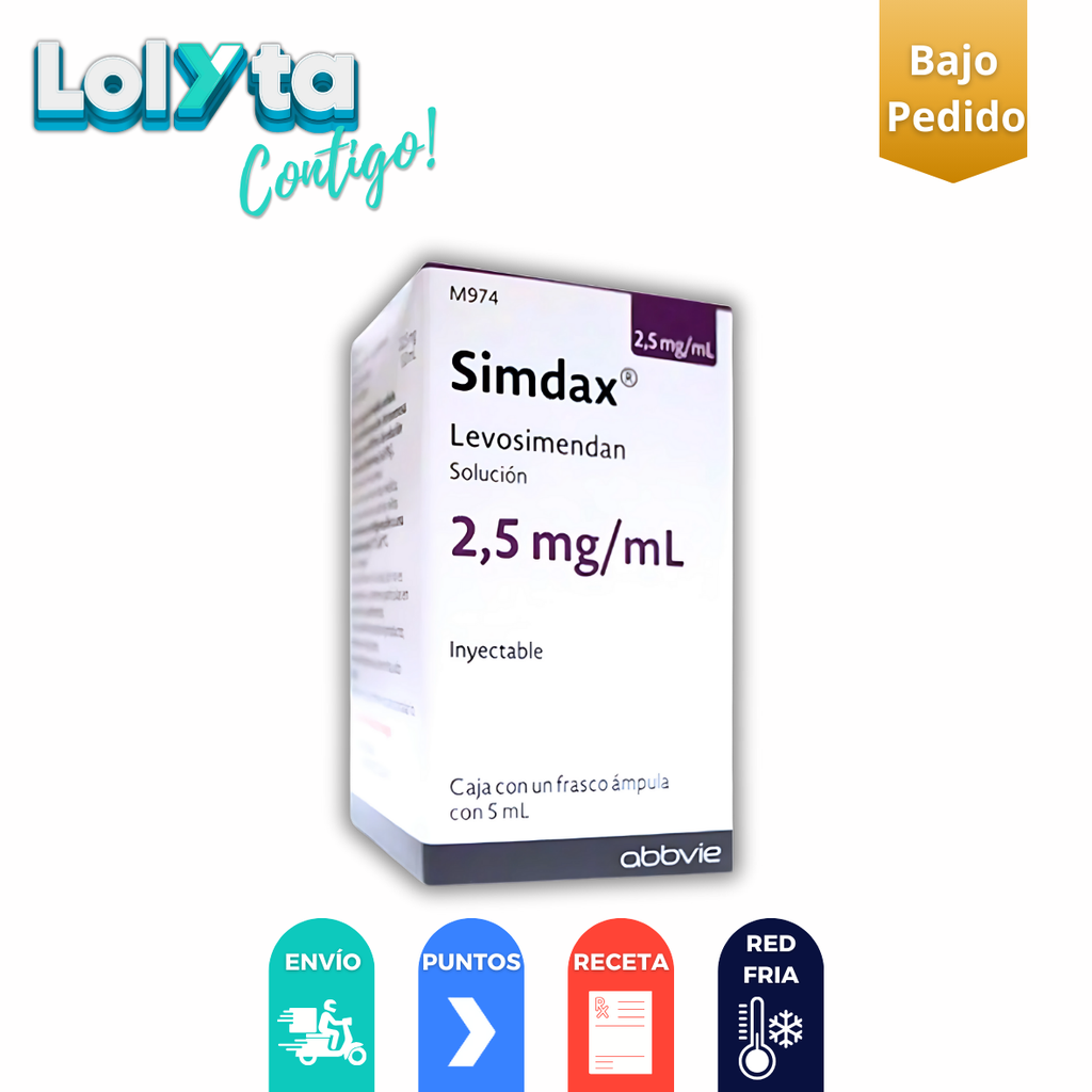 LEVOSIMENDAN SOL INY 2.5 MG/ML FCO AMP C/5 ML (RF) (SIMDAX)