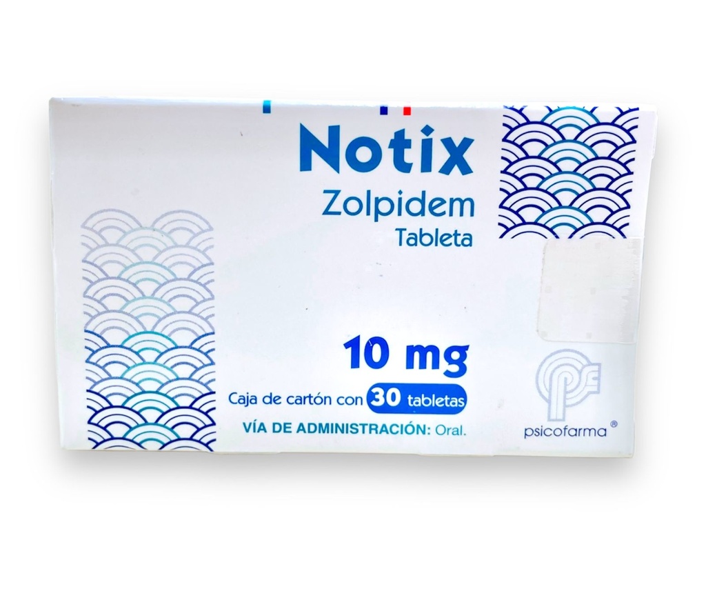 ZOLPIDEM 10 MG C/30 TAB NOTIX LAB PSICOFARMA GRUPO III