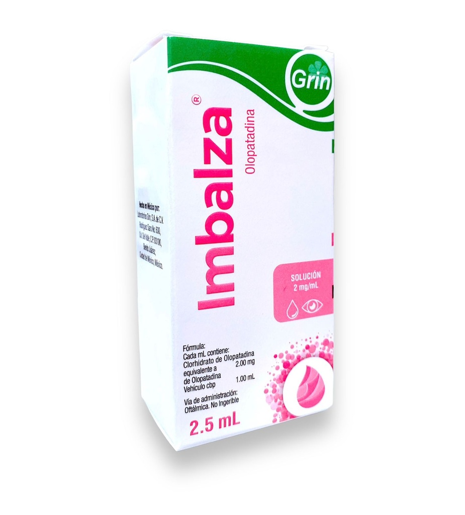 IMBALZA SOL OFTALMICA 2 MG/ML FCO C/2.5 ML OLOPATADINA LAB GRIN