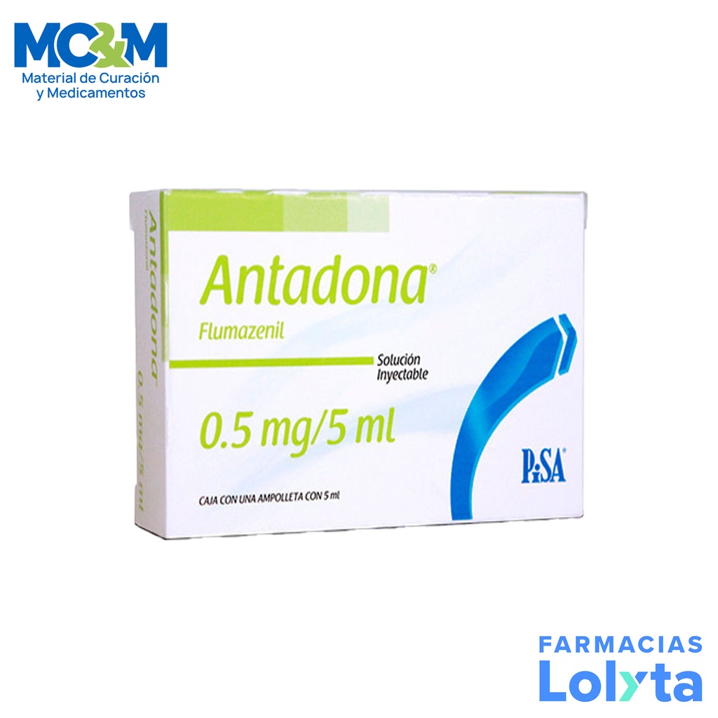 FLUMAZENIL SOL INY 0.5 MG/5 ML C/1 AMP ANTADONA LAB PISA GRUPO II
