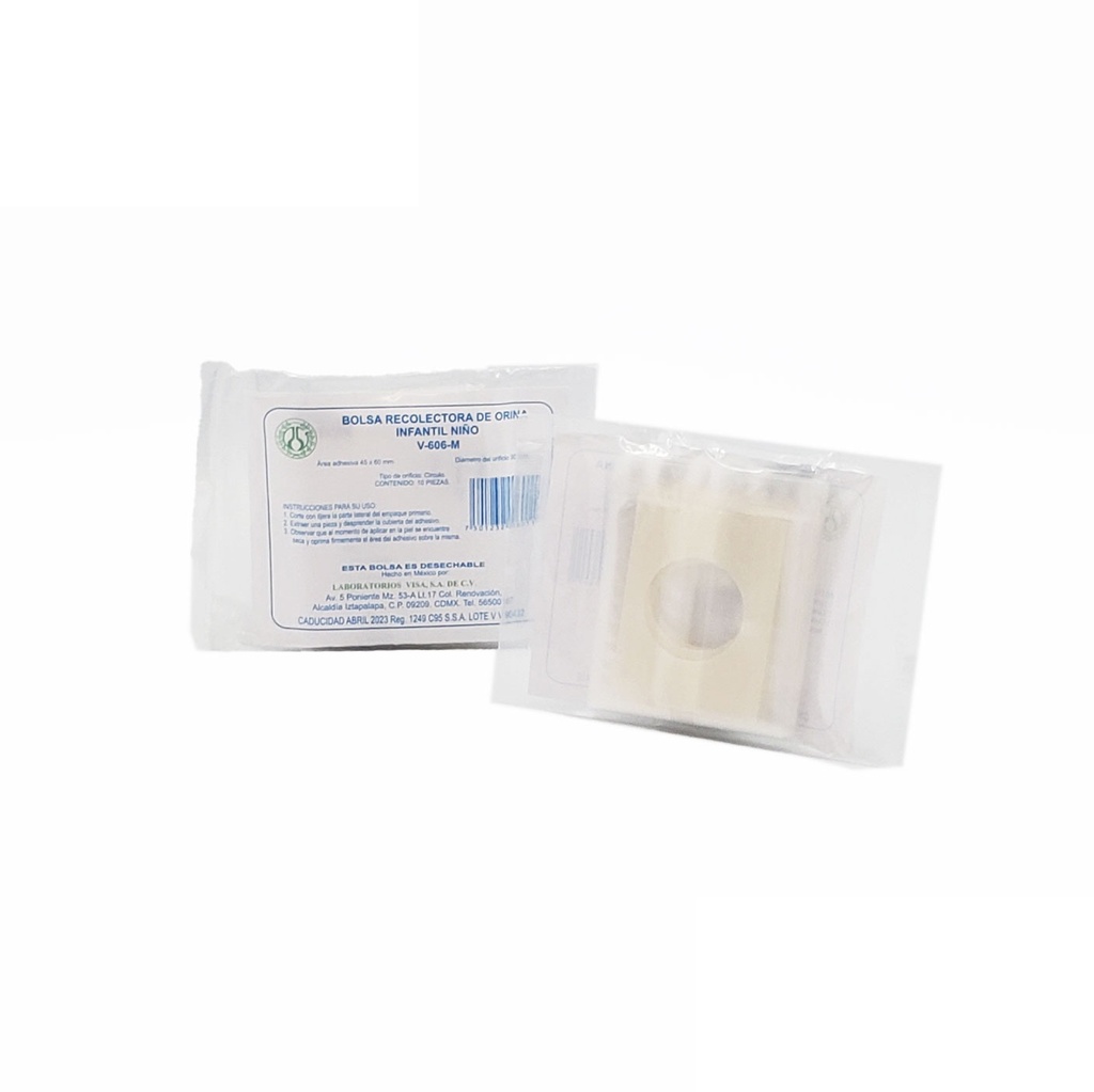 [4350] BOLSA RECOLECTORA ORINA NIÑO V-606M C/10 PZ VISA