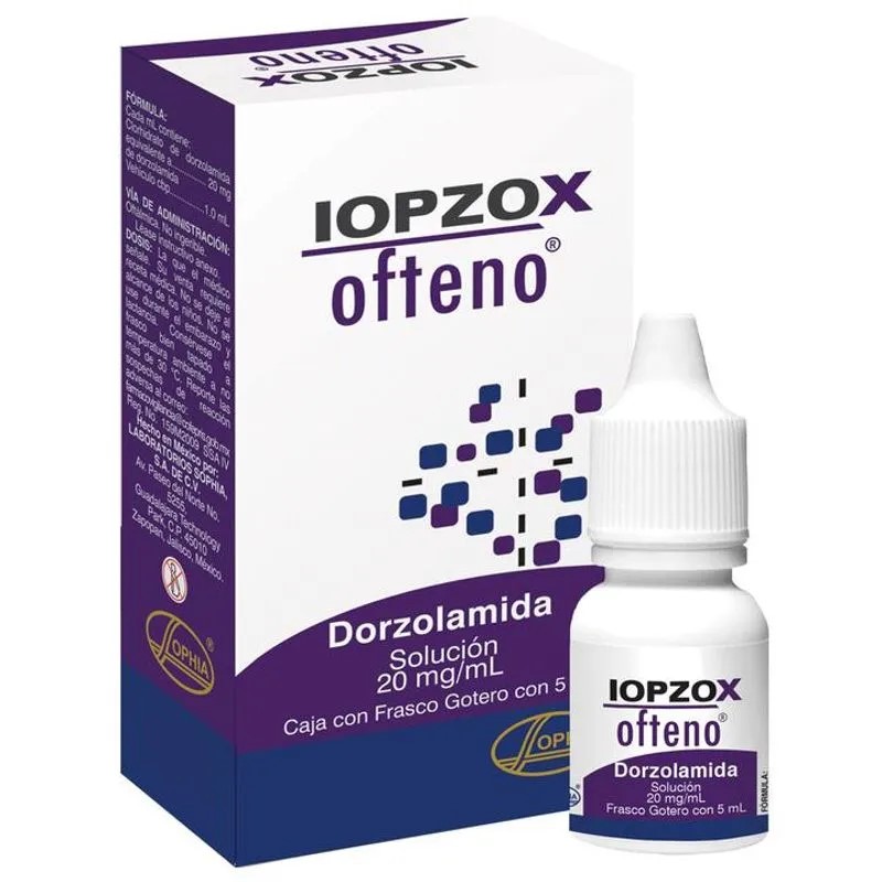 IOPZOX OFTENO SOL OFTALMICA 20 MG/ML FCO C/5 ML DORZOLAMIDA LAB SOPHIA