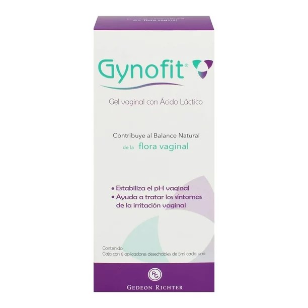 GYNOFIT GEL VAGINAL C/6 APLICADORES 5 ML CON ACIDO LACTICO LAB GEDEON RICHTER