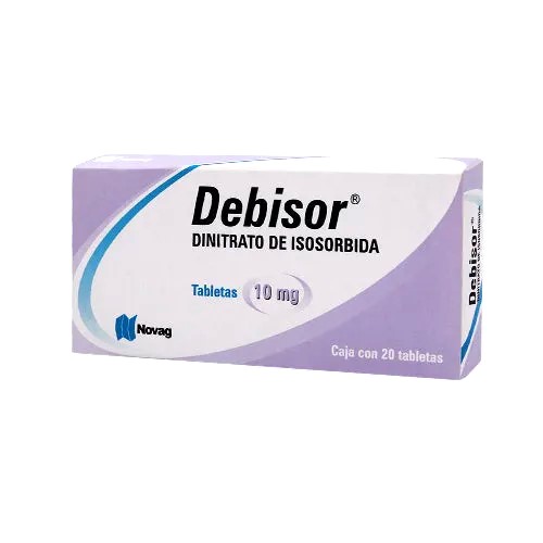 DINITRATO DE ISOSORBIDA 10 MG C/20 TAB DEBISOR LAB NOVAG