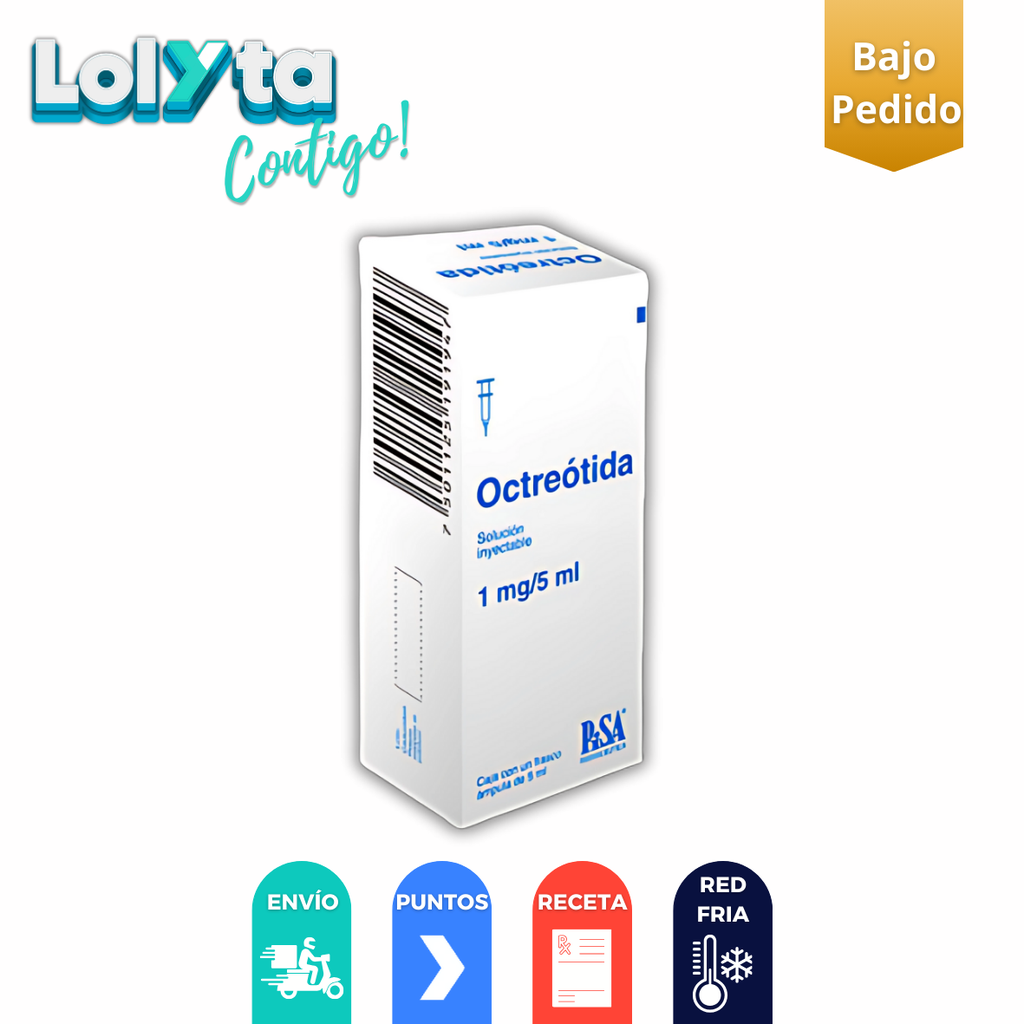 OCTREOTIDA SOL INY 1 MG/5 ML C/1 FCO AMP (RF)