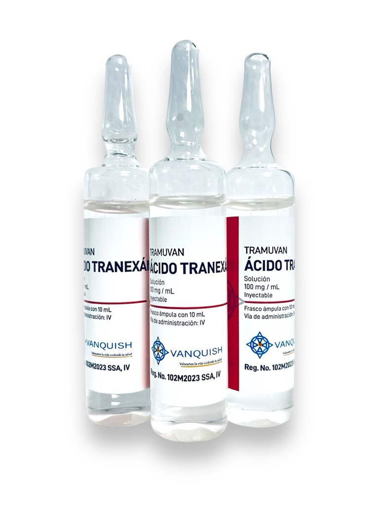 ACIDO TRANEXAMICO SOL INY 1G/10ML AMPULA