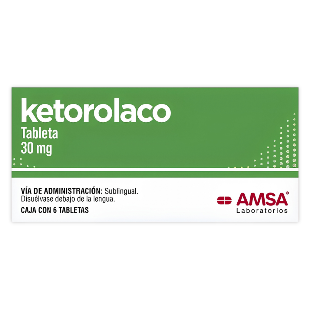 [3604] KETOROLACO 30 MG C/6 TAB SUBLINGUAL LAB AMSA