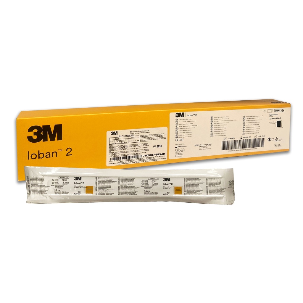 IOBAN 2 CAMPO QUIRURGICO P/INCISIONES ANTIMICROBIANO 56X45CM C/10 PZAS 3M REF 6650