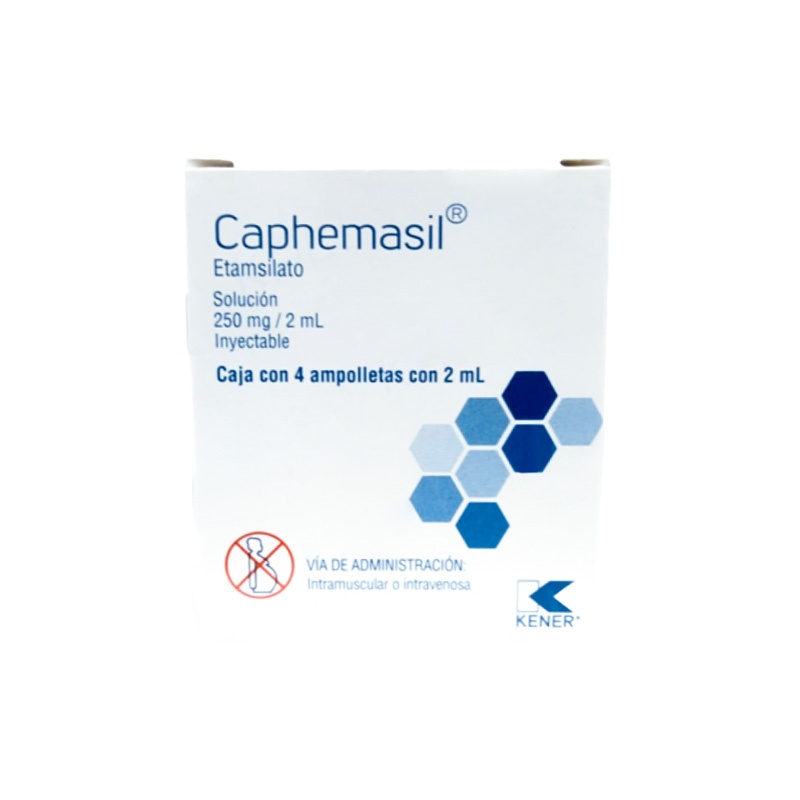 ETAMSILATO SOL INY 250 MG/2 ML C/4 AMP CAPHEMASIL LAB KENER (DICYNONE)