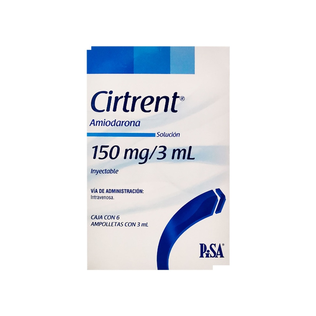 [2421] AMIODARONA SOL INY 150 MG/3 ML C/6 AMP CIRTRENT LAB PISA