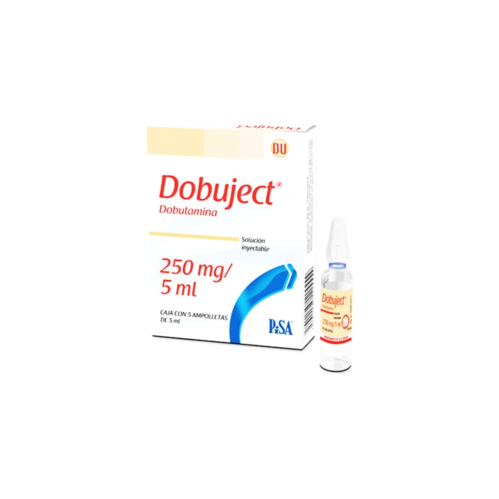 DOBUTAMINA SOL INY 250 MG/5 ML C/5 AMP DOBUJECT LAB PISA
