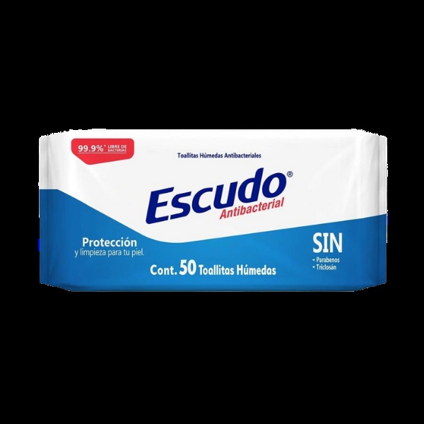ESCUDO TOALLITAS HUMEDAS ANTIBACTERIALES C/50 PZAS KIMBERLY CLARK