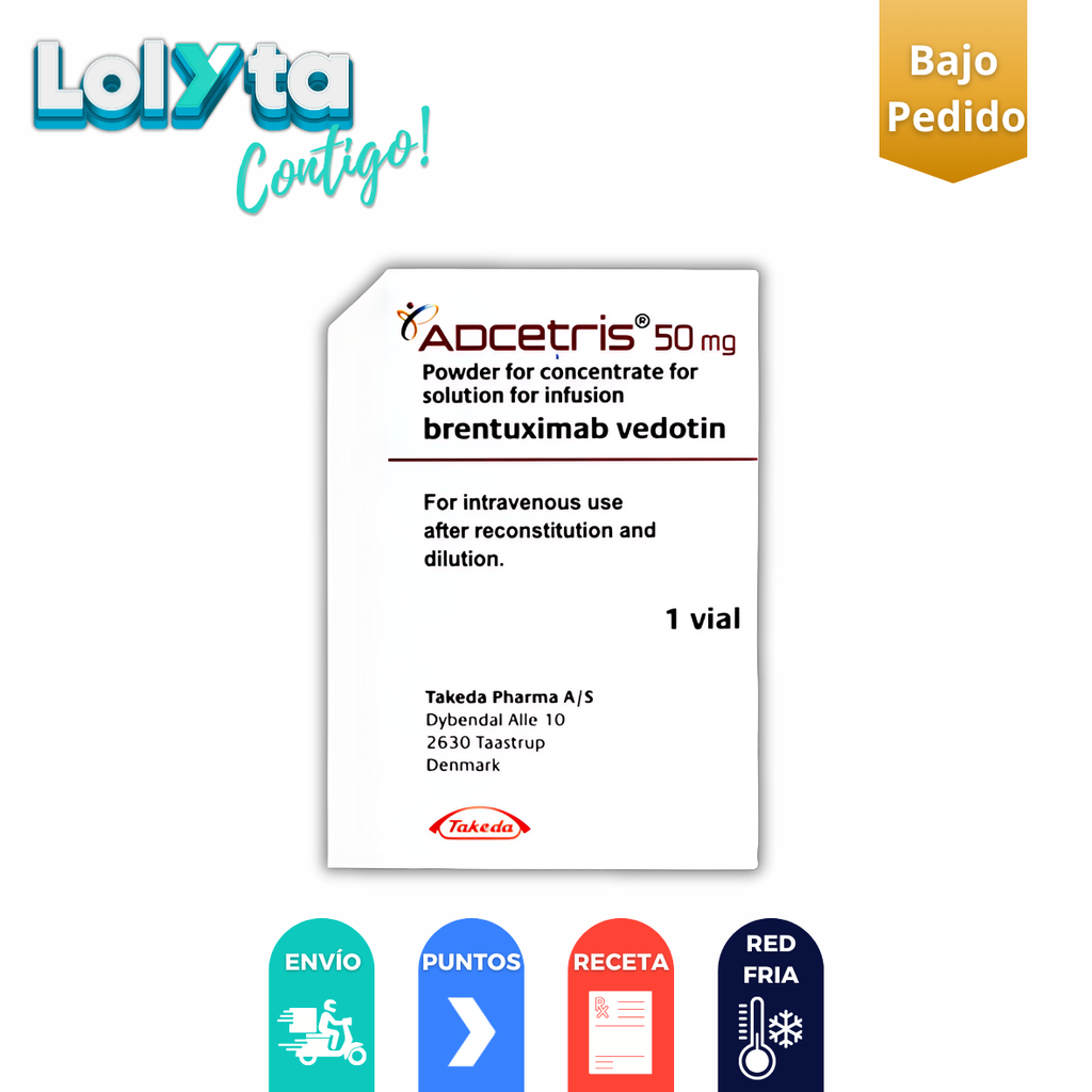 ADCETRIS SOL INY 50 MG BRENTUXIMAB VEDOTIN LAB TAKEDA (RF)