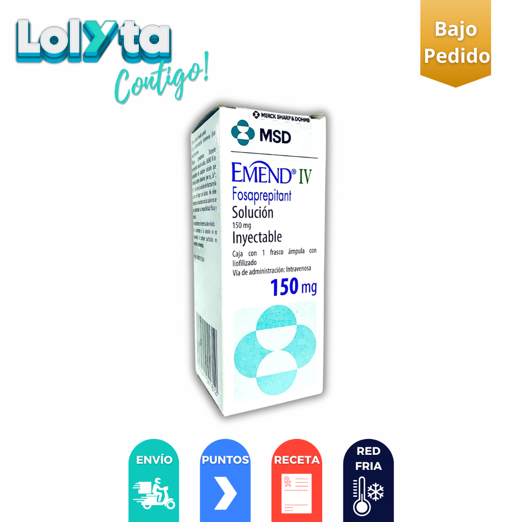  EMEND IV SOL INY 150 MG FOSAPREPITANT LAB MSD (RF)