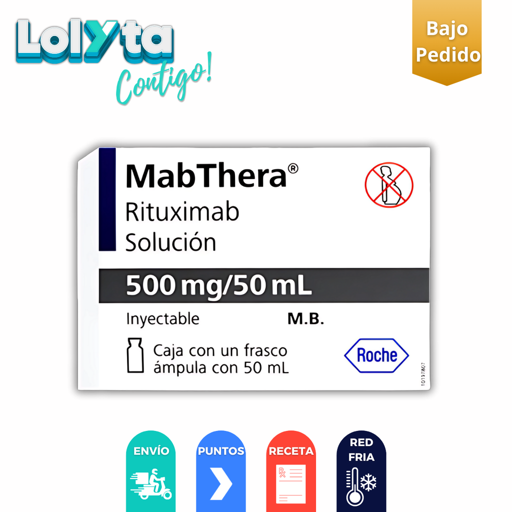 MABTHERA SOL INY 500 MG/50 ML RITUXIMAB LAB ROCHE (RF)