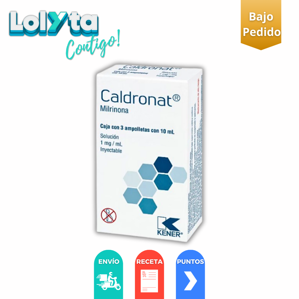 MILRINONA SOL INY 1 MG/ML C/3 AMP 10 ML CALDRONAT LAB KENER