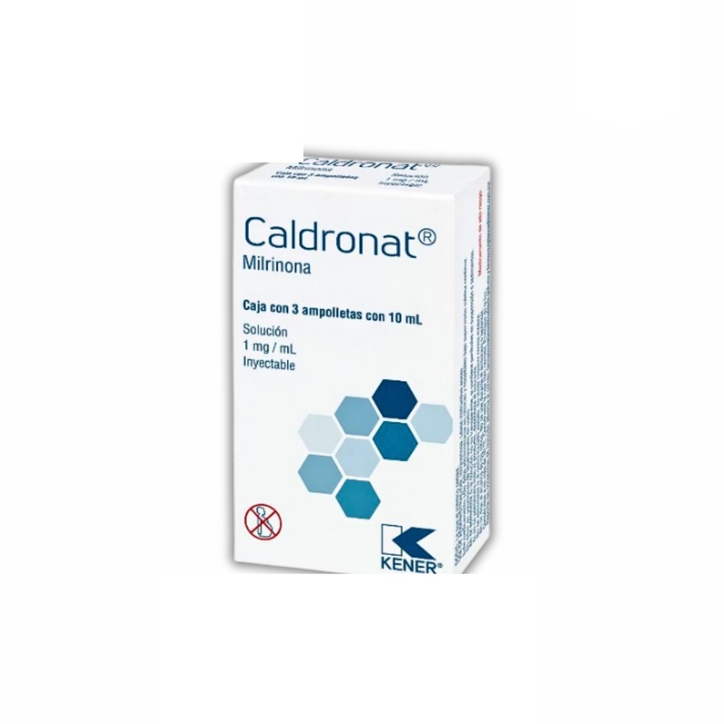 MILRINONA SOL INY 1 MG/ML C/3 AMP 10 ML CALDRONAT LAB KENER